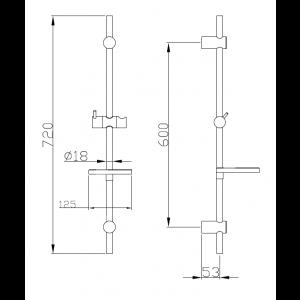 KIT 21082 набір змішувачів (3 в 1), змішувач для умивальника, змішувач для душу, душовий гарнітур