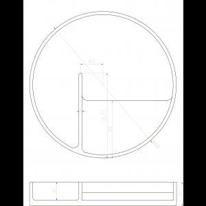 Тарелка для косметики 280*45мм каменная Solid surface