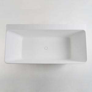 Ванна 165 * 80 * 59см окремостояча / пристінна кам'яна Solid surface