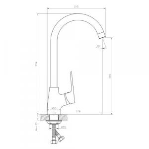 KIT 30094 набір змішувачів (4 в 1), змішувач для умивальника, змішувач для ванни, душової гарнітур, змішувач для кухні