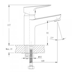 KIT 30095 набор смесителей (4 в 1), смеситель для умывальника, смеситель для ванны, душевой гарнитур, смеситель для кухни