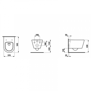 Чаша унітазу Kartell, білий матовий