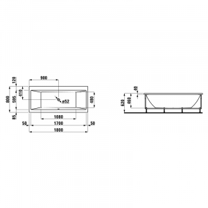 Ванна Pro 180x80 с рамой