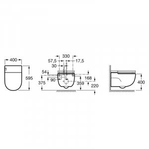 Чаша унитаза Meridian In-Tank подвесная