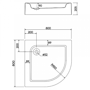 Поддон Standard Plus 80x80