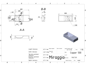 УМЫВАЛЬНИК COPPER 500 Mirasoft