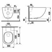 Чаша унітазу Mio Rimless