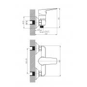KIT 21082 набір змішувачів (3 в 1), змішувач для умивальника, змішувач для душу, душовий гарнітур