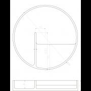 Тарелка для косметики 280*45мм каменная Solid surface