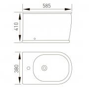 PUERTA биде 58,5*38*41см напольное