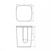 Коробочка для спонжиков 70*70*105мм каменная Solid surface