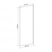 Боковая стенка 80*195см, для комплектации с дверьми bifold 599-163(h)