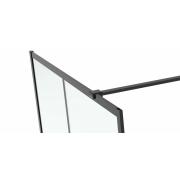 MALLA NEGRA комплект Walk-In 110*200*0,8см с полотенцедержателем, профиль черный матовый