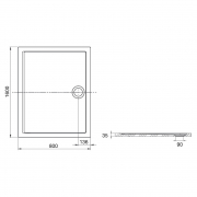 Піддон Aeron 160x80 білий