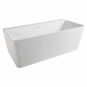 Ванна 165 * 80 * 59см окремостояча / пристінна кам'яна Solid surface