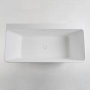 Ванна 165 * 80 * 59см окремостояча / пристінна кам'яна Solid surface