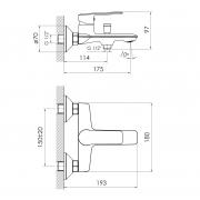 KIT 30093 набор смесителей (4 в 1), смеситель для умывальника, смеситель для ванны, душевой гарнитур, смеситель для кухни