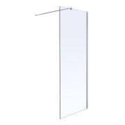 Комплект Walk-In: Стінка 100 * 190см прозоре скло 8мм + Профіль стіновий хром 190см + Тримач скла (D) з кріпленнями 100см