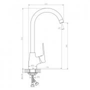 KIT 30094 набір змішувачів (4 в 1), змішувач для умивальника, змішувач для ванни, душової гарнітур, змішувач для кухні