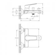 KIT 30095 набор смесителей (4 в 1), смеситель для умывальника, смеситель для ванны, душевой гарнитур, смеситель для кухни