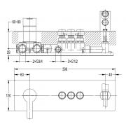 SMART CLICK система душова прихованого монтажу (ZMK101901203 + ZMK101901101 (NO: 1-2) + ZMK101901101 (NO: 2-2)), хром