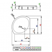 Поддон Patmos B 90x90