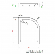 Піддон Laros E 100x80 L з ніжками