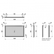 Дзеркало Frame 25 120x70 з рамою