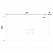 Кнопка Iplate 3/6 soft touch черная
