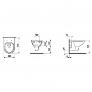 Чаша унитаза Pro (B) Rimless с сидением