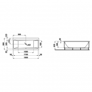Ванна Pro 180x80 с рамой