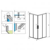Душевая стенка Idea KDD 80 L