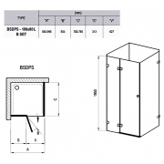 Душевая штора BSDPS-100/80 L Transparent
