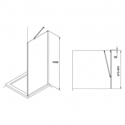 Душевая стенка Capital 70x195