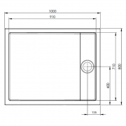 Поддон Granada Compact 90x90 с ножками и сифоном