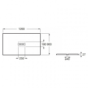 Поддон Helios 120x90 белый
