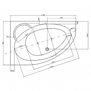 Ванна Asymmetric II 150x100 права