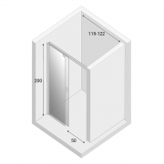 Душевая дверь Porta 120 L