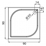 Поддон Savos 90x90