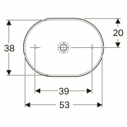 Раковина VariForm 55 накладная