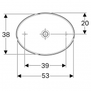 Раковина VariForm 55 накладная, овальная
