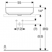 Раковина VariForm 55 накладная, прямоугольная