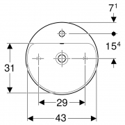 Раковина VariForm 45 накладная круглая