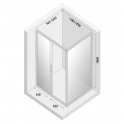 Душевая штора New Varia 120x80