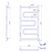 Полотенцесушитель Атлас 70x50/5,5 TR, правый