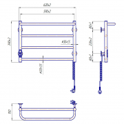 Полотенцесушитель Люкс Сити 40x63/15 TR правый