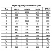 Ванна Base Standard 170x70 c ніжками
