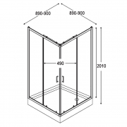 Душевая кабина Feria 90x90