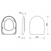 Унітаз Cersania Simple On з сидінням Wrap