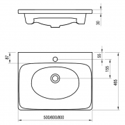 Раковина Balance 80